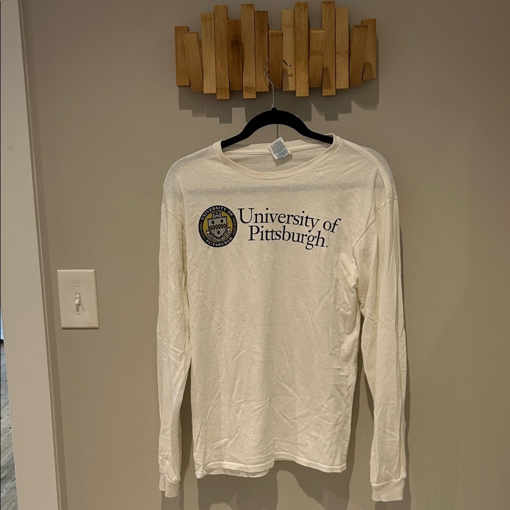 University of Pittsburgh White Long Sleeve Shirt